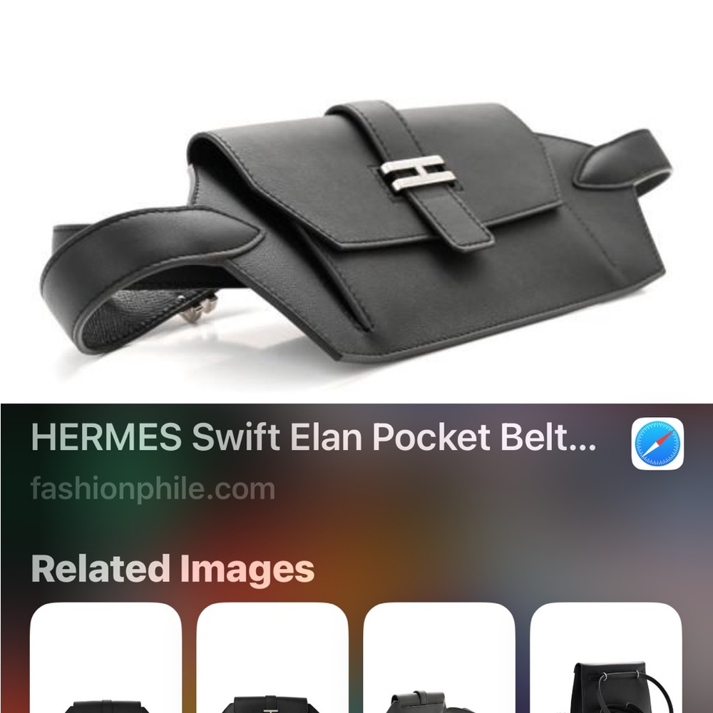 Hermes grey Belt Bag with Sleek Design